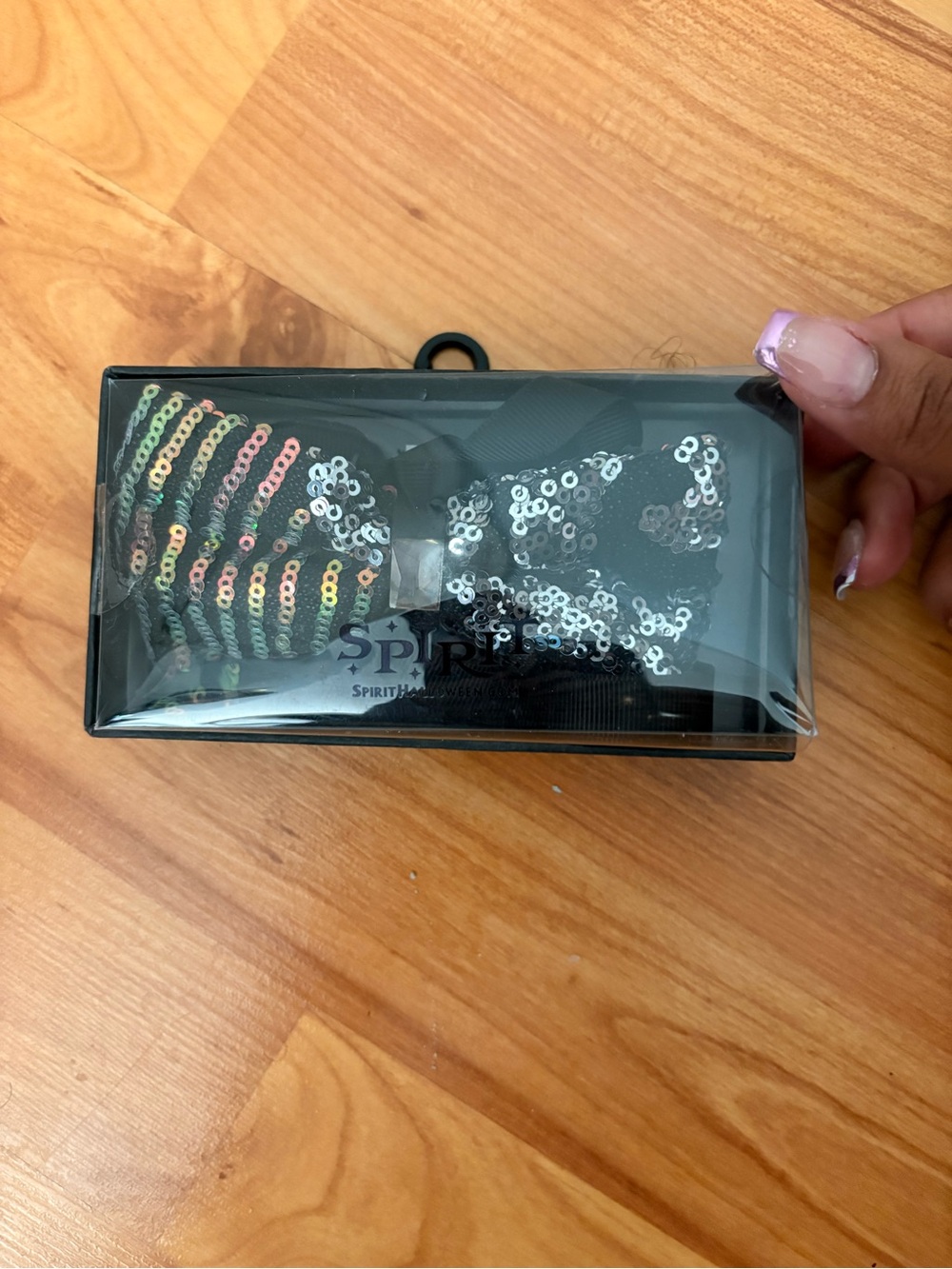 Spirit Halloween Sequin Bow tie - Black & Multicolor